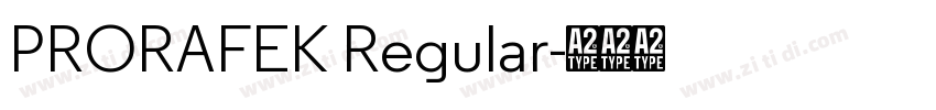 PRORAFEK Regular字体转换